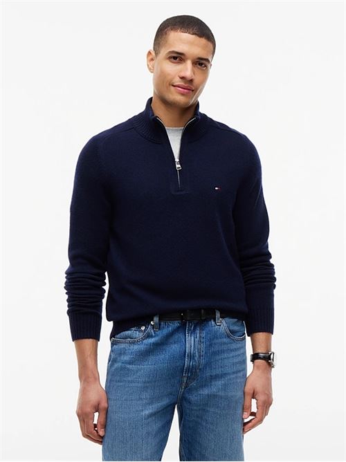 lambswool zip mock TOMMY HILFIGER | MW0MW36536DW5